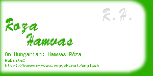 roza hamvas business card